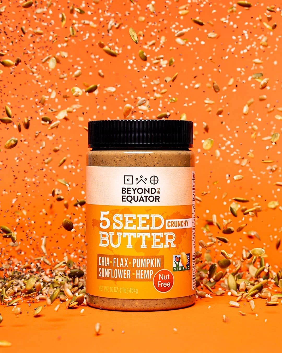BEYOND THE EQUATOR 5 Seed Butter [Crunchy] Sunflower Seed, Chia Seed