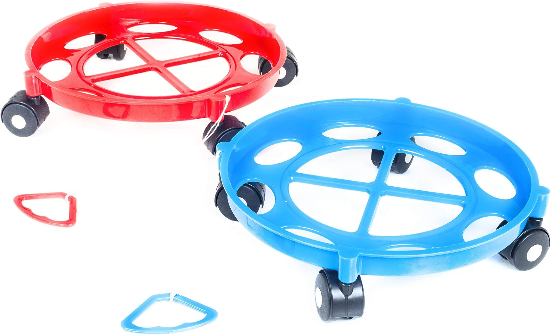 shaan Gas Cylinder Trolley with Wheels|Gas Trolly|Lpg Cylinder Stand, Color May Vary, Red, Blue