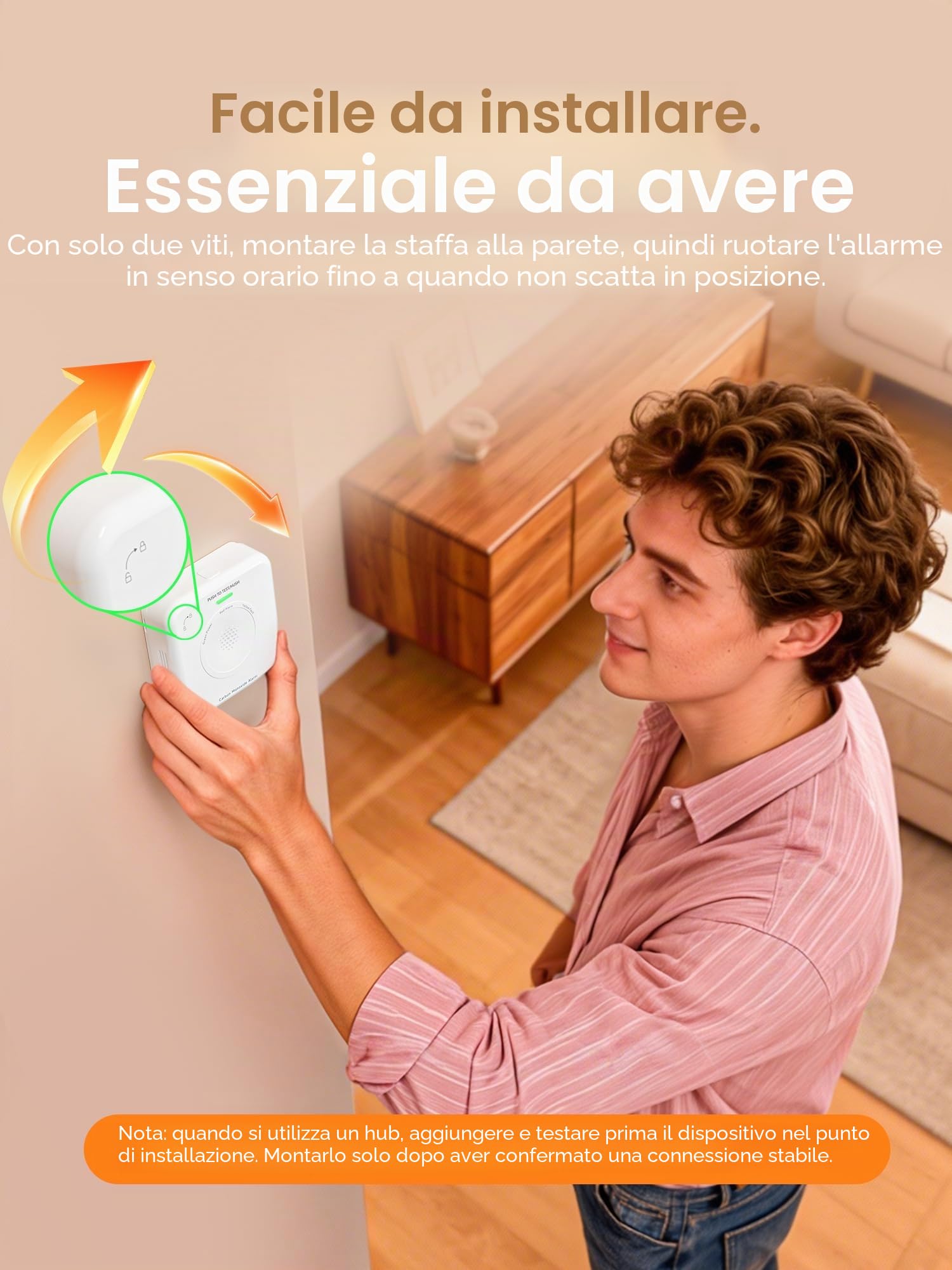 Heiman Rilevatore di monossido di carbonio intelligente Matter (Hub richiesto) - Rilevatore CO per SmartThings & Home Assistant, certificato nel 50291, batterie sostituibili, sensore 10 anni, 85dB