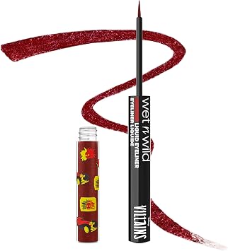 Wet n Wild x Disney Villains Baddies Liquid Eyeliner, Ultra-Pigmented Metallic Liquid Eyeliner with Precision Tip - Cruella De Vil Inspired Makeup, Speed Demon