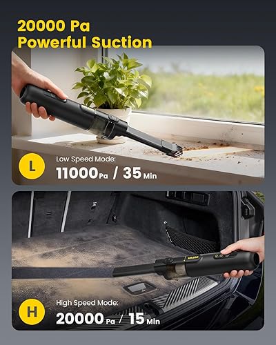 Miniatura 2 de Mr.ego Aspiradora de automóvil – Aspiradora de mano inalámbrica de alta potencia con succión de 20000 Pa, aspiradora portátil 4 en 1 inalámbrica,