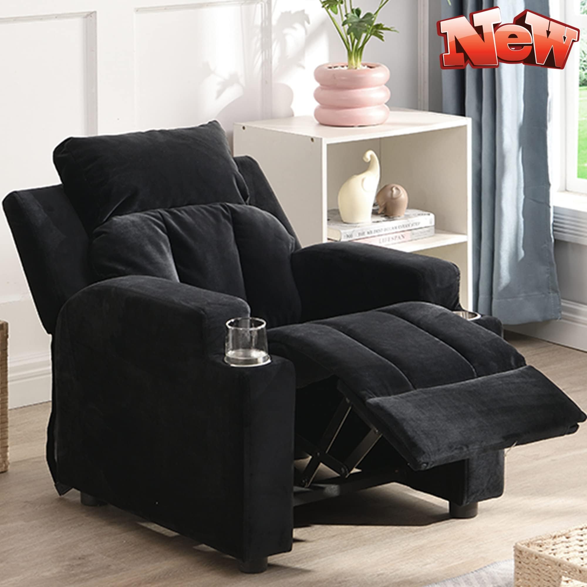 ZMIZAKOY Toddler Recliner for Age 3+, Upholstered Couch