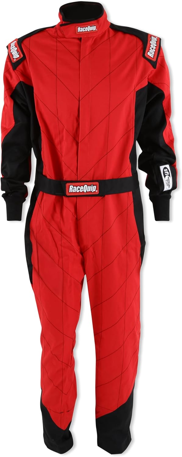 RaceQuip® 130914RQP Chevron-1 Driving Suit - SFI 3.2A/1 - Red - Medium Tall