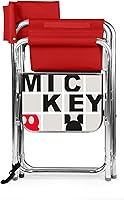 Vista 3 de PICNIC TIME Disney Mickey Mouse - Silla deportiva con mesa auxiliar, silla plegable de playa y campamento, silla portátil para exteriores con correa