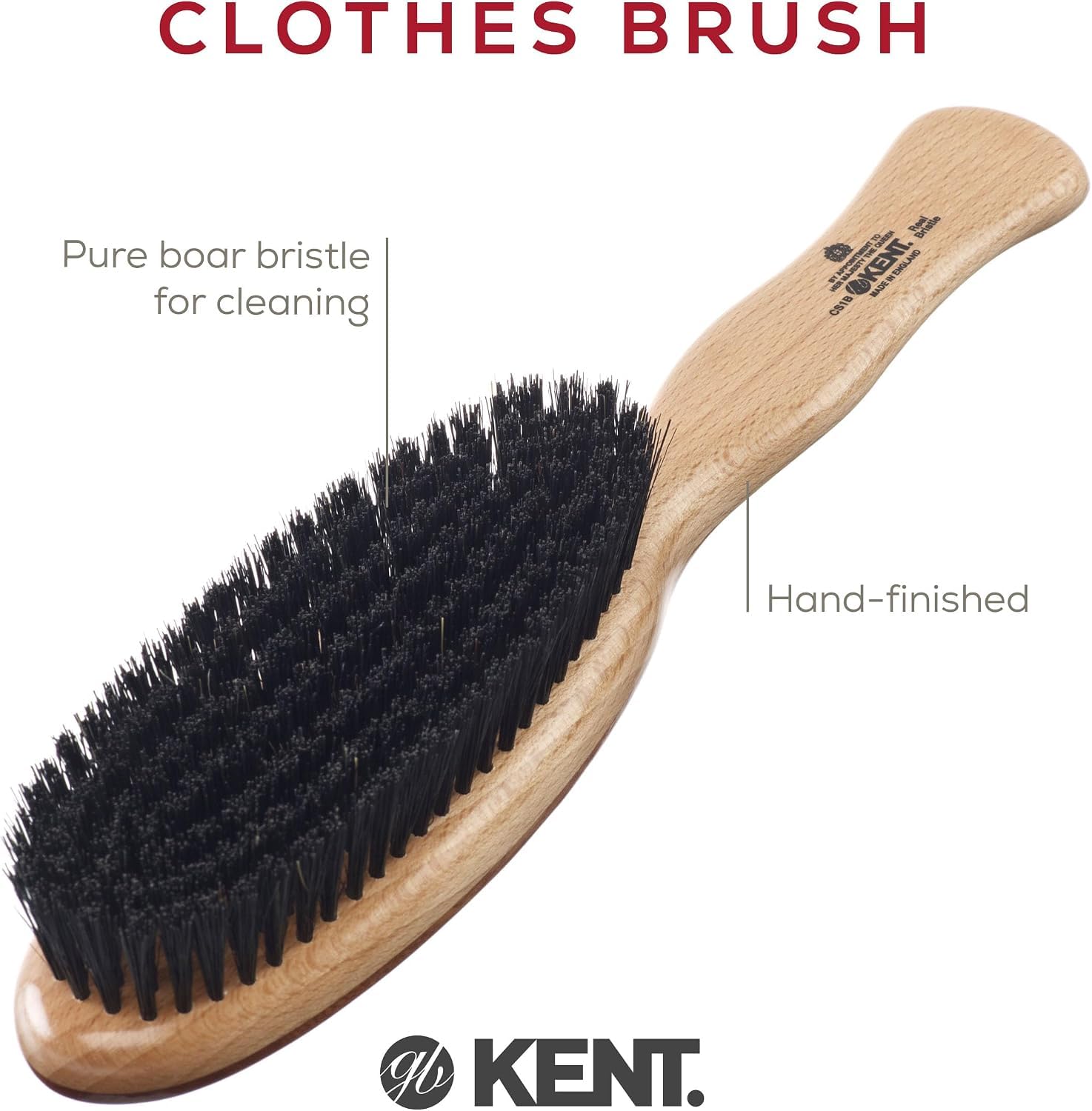Kent Brushes Veneered Medium Clothes Brush by Kent