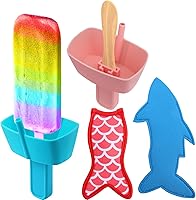 Vista 8 de AIERSA 4 soportes de silicona para paletas para niños, sin goteo, reutilizables, sin ensuciar, con popote integrado para aspirar golosinas