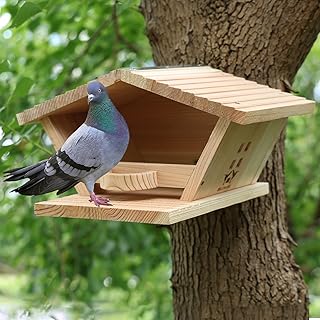 Premium Fir Wood Mourning Dove Nesting Box -Large Pigeon House, Ideal Outdoor Habitat for Pigeons - Quick & Worry-Free Assembly