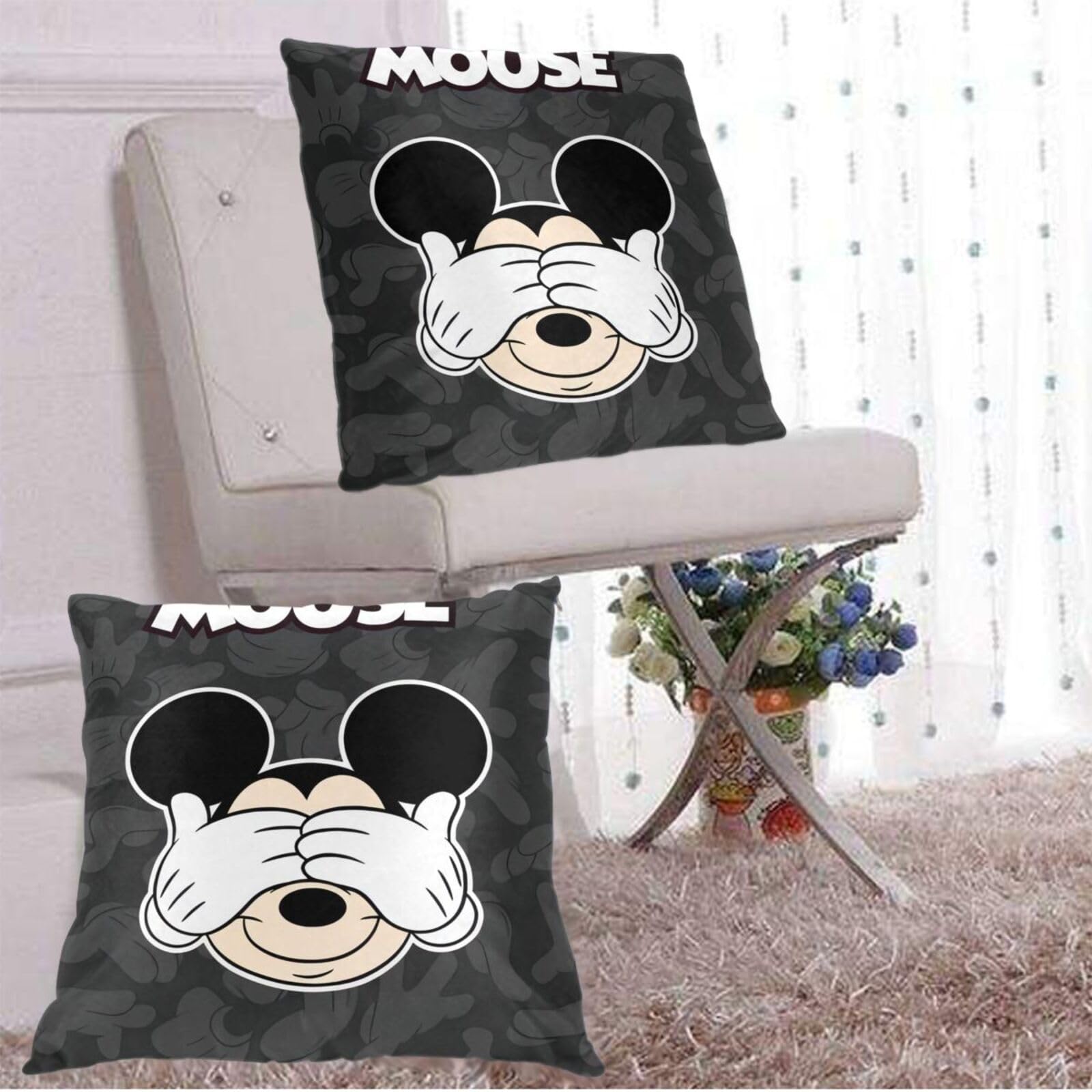 ミッキーマウス クッションカバー 2個セット　限定品 ミッキーマウス クッションカバー 2個セット 限定品 ミッキーマウス