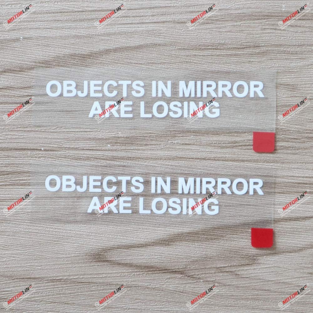 2X White 4'' Objects in Mirror are Losing Decal Sticker