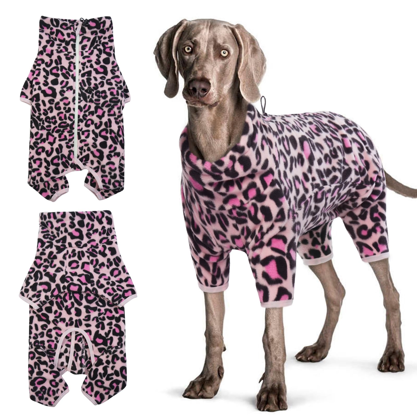 Vecomfy Hundemantel Mit V-Kragen – Warmes Fleece Für Kalte Wintertage (Größe L, Rot)