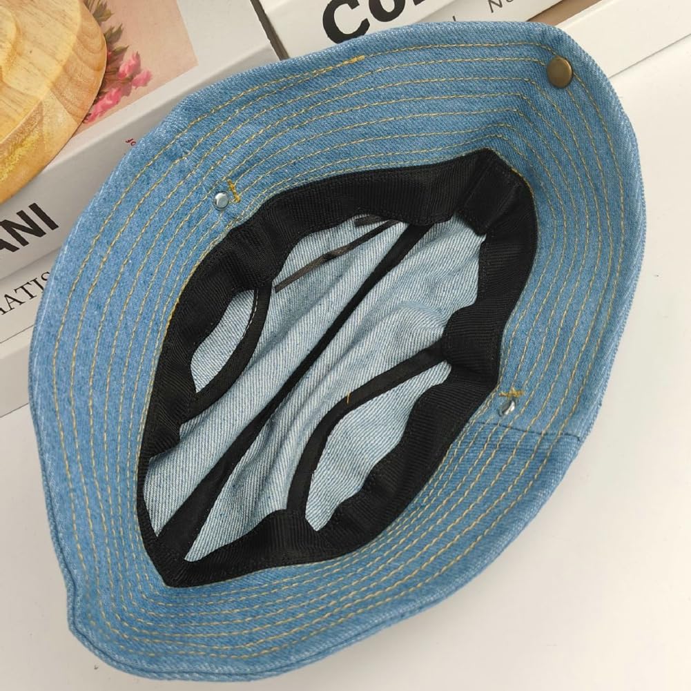 Womens Newsboy Hat Vintage Denim Cabbie Visor Cap Outdoors Foldable Lightweight Sun Beret Hat