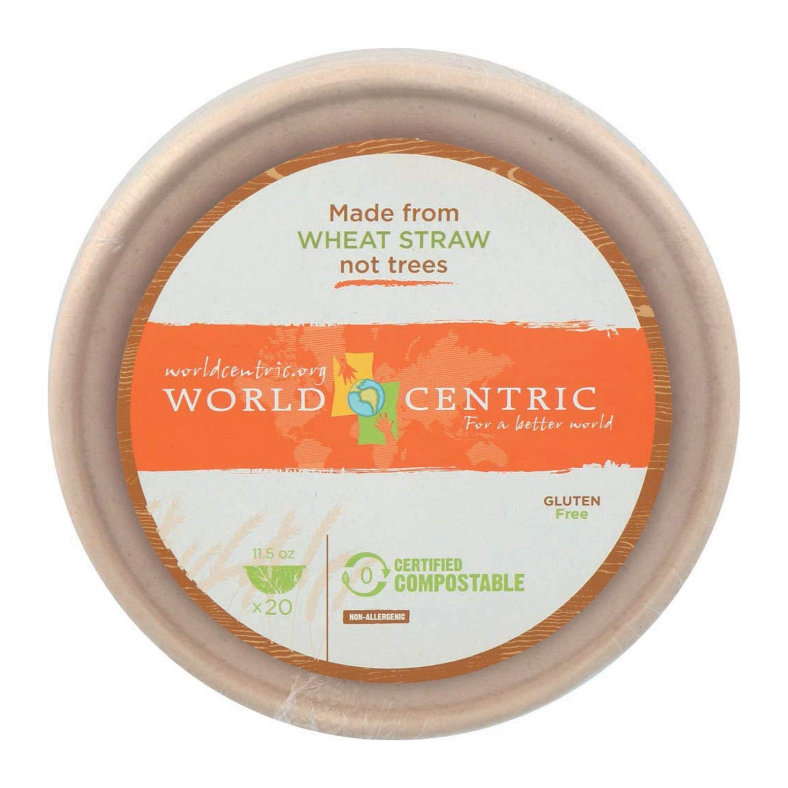 World Centric 11.5 oz. Wheat Straw Bowl 20-count (Pack of 12) ( Value Bulk Multi-pack)
