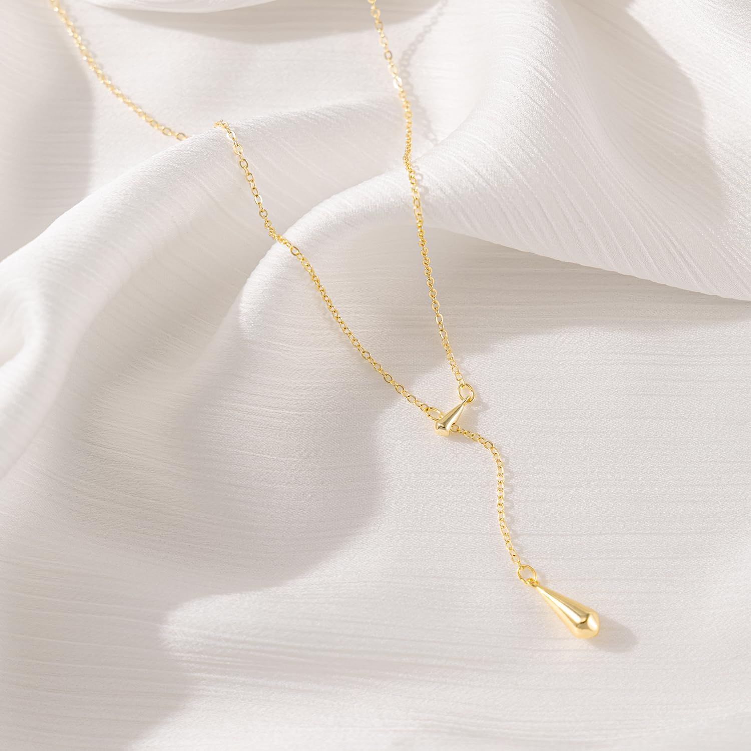 Gold Necklace for Women- 14K Gold Plated Dainty Cross Flower Bow Italian Horn Animal Boot Sea Beach Necklace for Women - Image 6