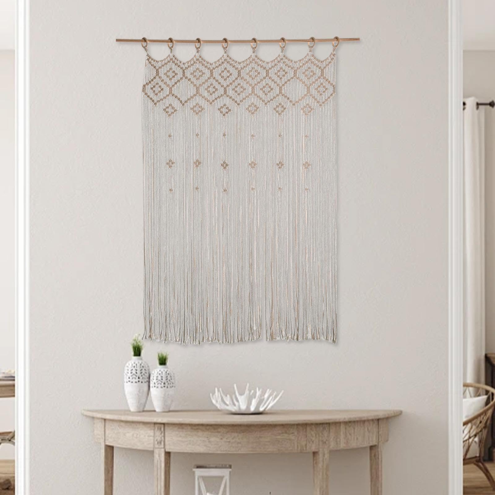 Cortina Macramé Boho Algodón