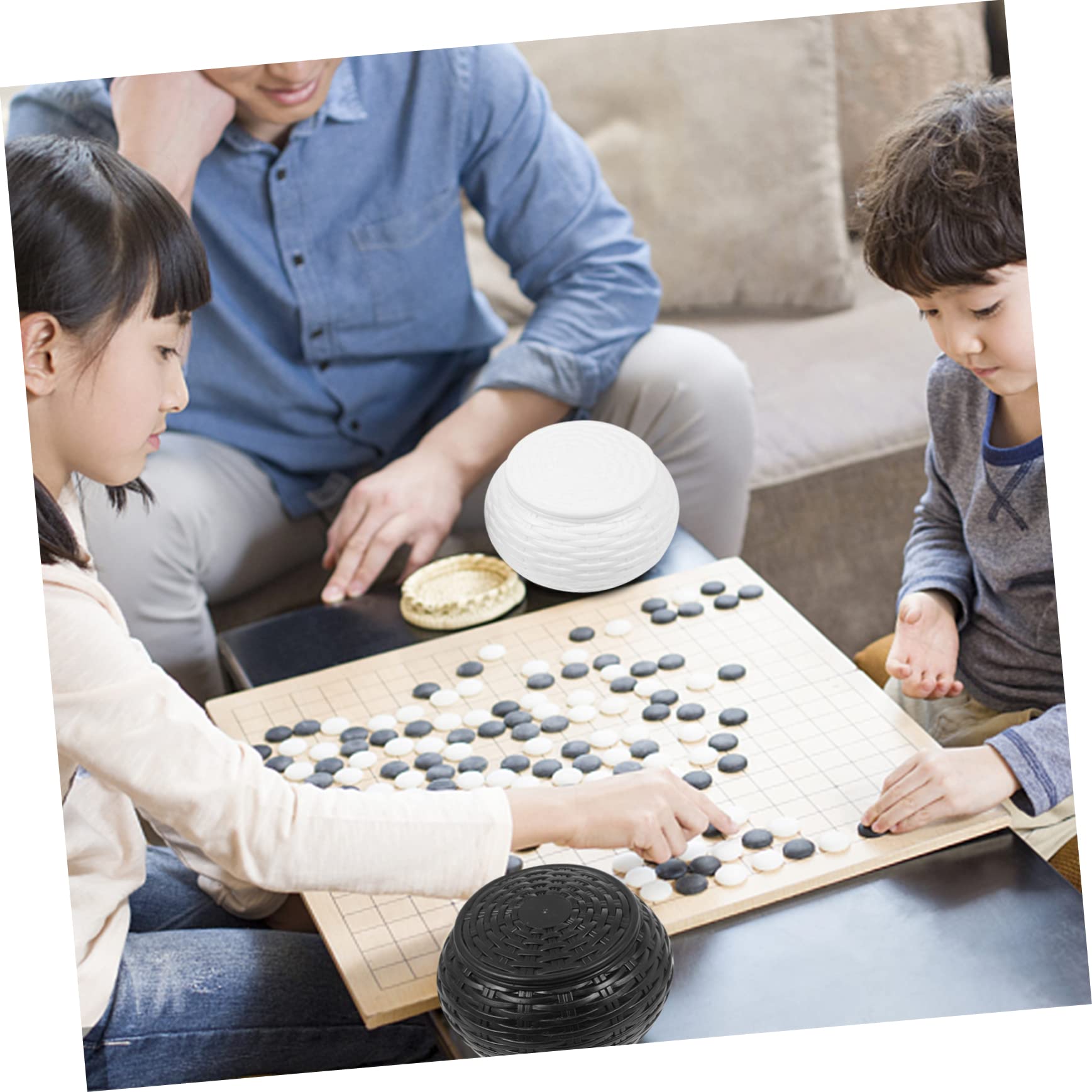 BESTonZON Boîte de Rangement Plastique Légère et Solide Protège Les Pièces Blanches pour Pièces D'échecs Go pour Débutants et Joueurs