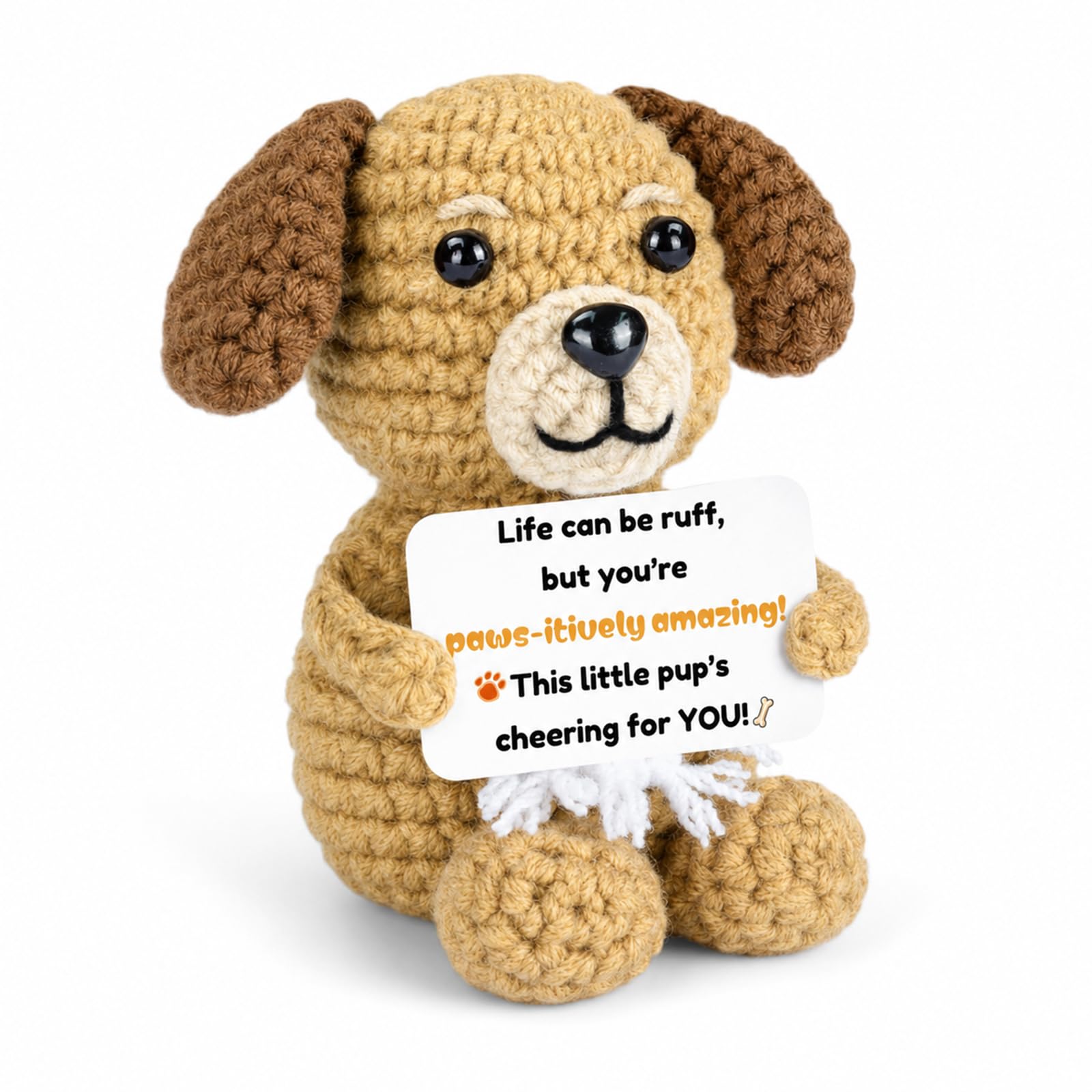 MIRZANE Encouraging Positive Crochet Animals, Soft Knitted Crochet Animals