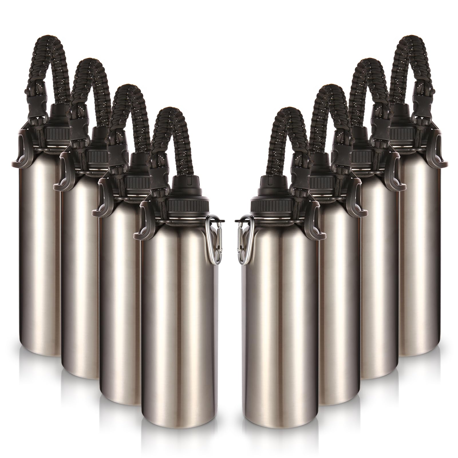 Gourde inox 1,2L argentée n°8 | Bouteille d'eau isotherme pour le sport