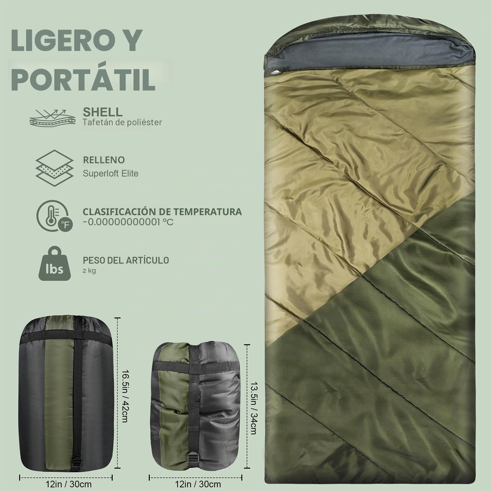 Sleeping Bag for Adults, Lightweight Waterproof XL Sleeping Bag for Camping Backpacking or Hiking, Fit for Big and Tall Person Warm & Cold Weather Activities