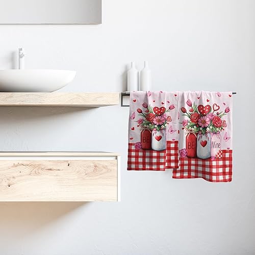 Vista 46 de Giwawa Juego de 2 toallas de mano de pino con ciervos del bosque, toallas de baño, suaves y absorbentes, para bar, bar, cocina, hotel, spa, Ciervo