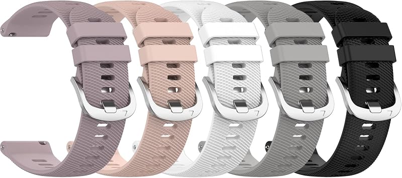18mm Bands Compatible with Fossil Women's Gen6 42mm /Gen 5E 42mm Smart Watch, Replacement Wrist Strap for Gen4 Sport/Scarlette/Venture HR/Charter HR/Sloan HR/Q Tailor, Gen3 Q Venture/Women's Riley