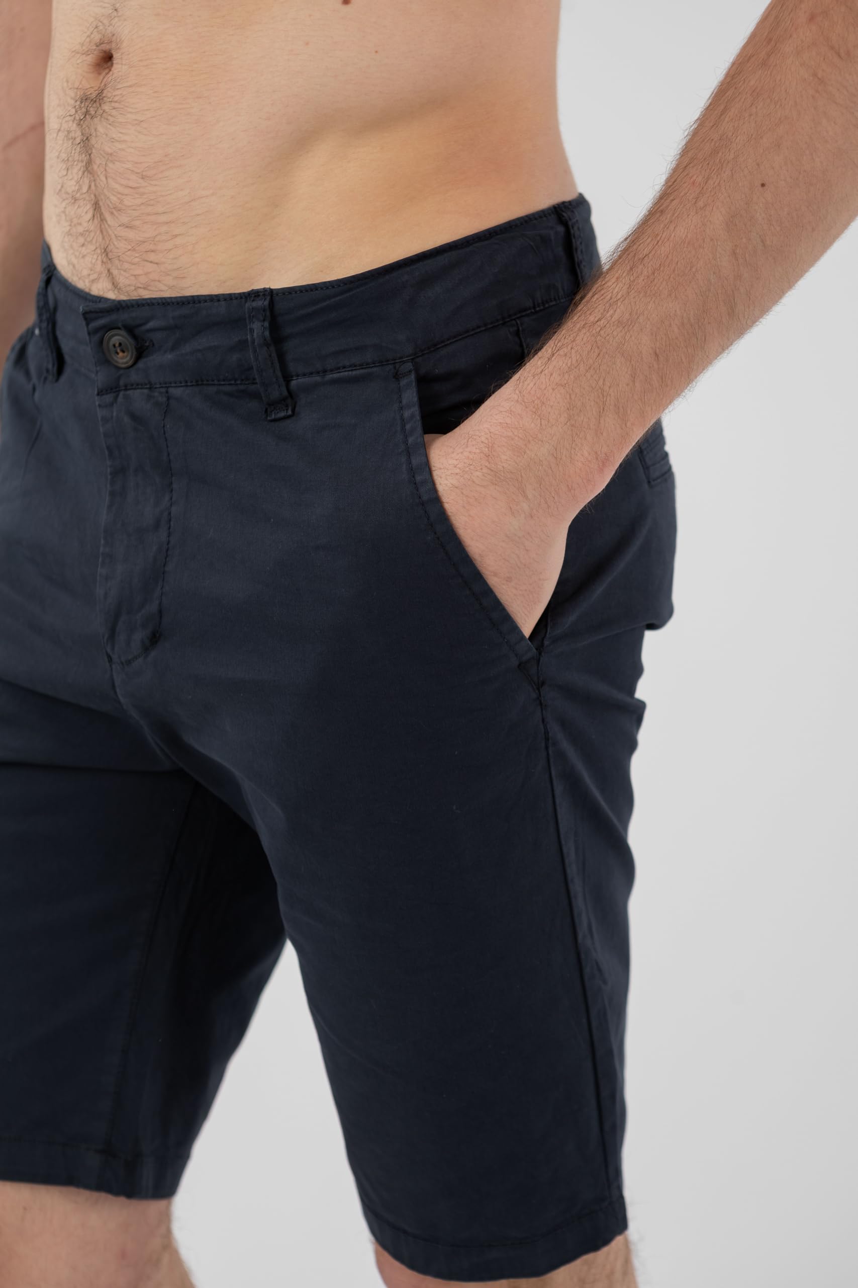 TONY BACKER Pantaloncini Corti Uomo Chino Bermuda Tinta Unita Cotone 1633