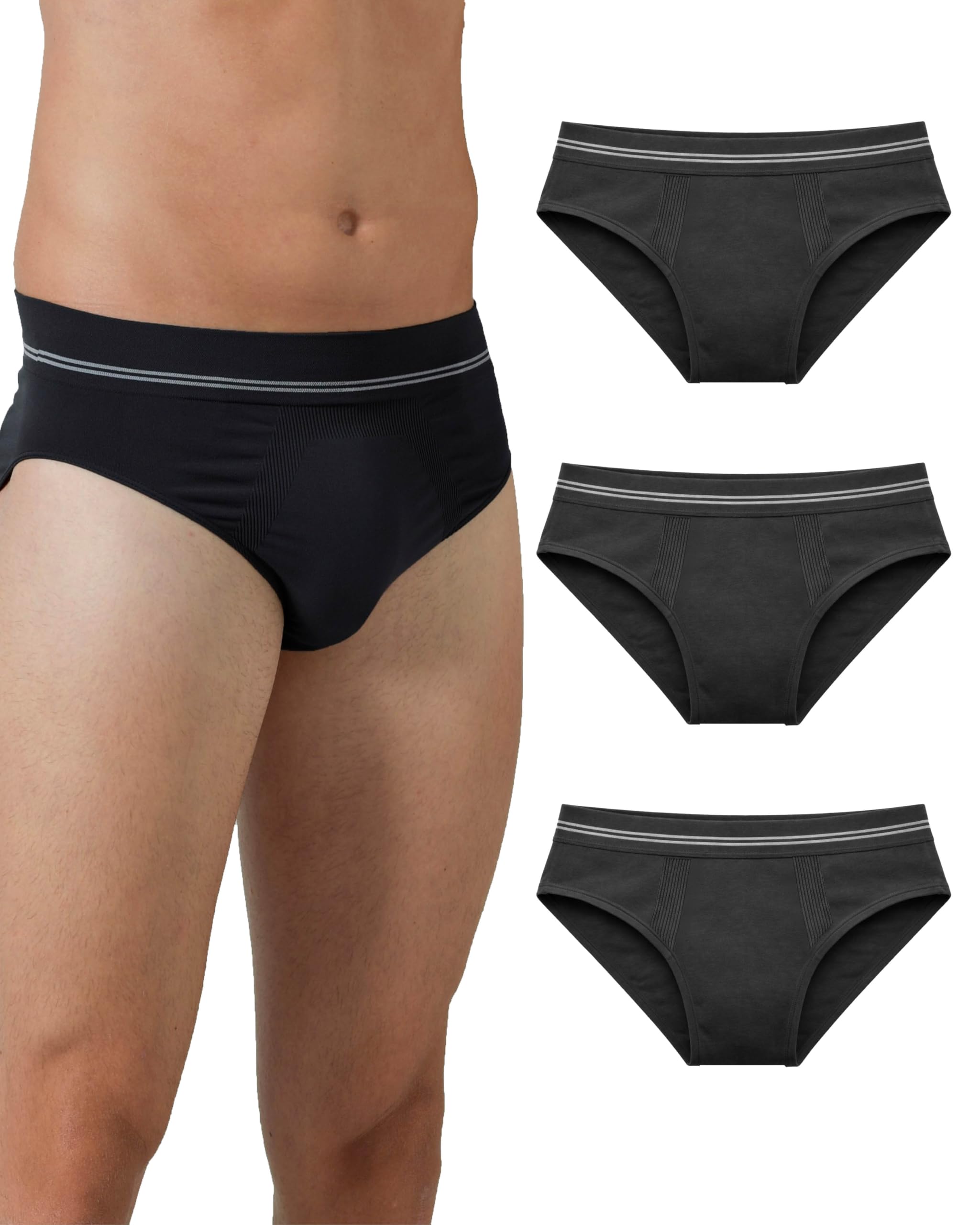 Risalti Mens Briefs Microfibre 3 Pcs - Breathable Mens Briefs Underwear, Underwear Man Softer Than Cotton Briefs, Seamless Briefs Men, Mens Activewear Slip - Made In Italy