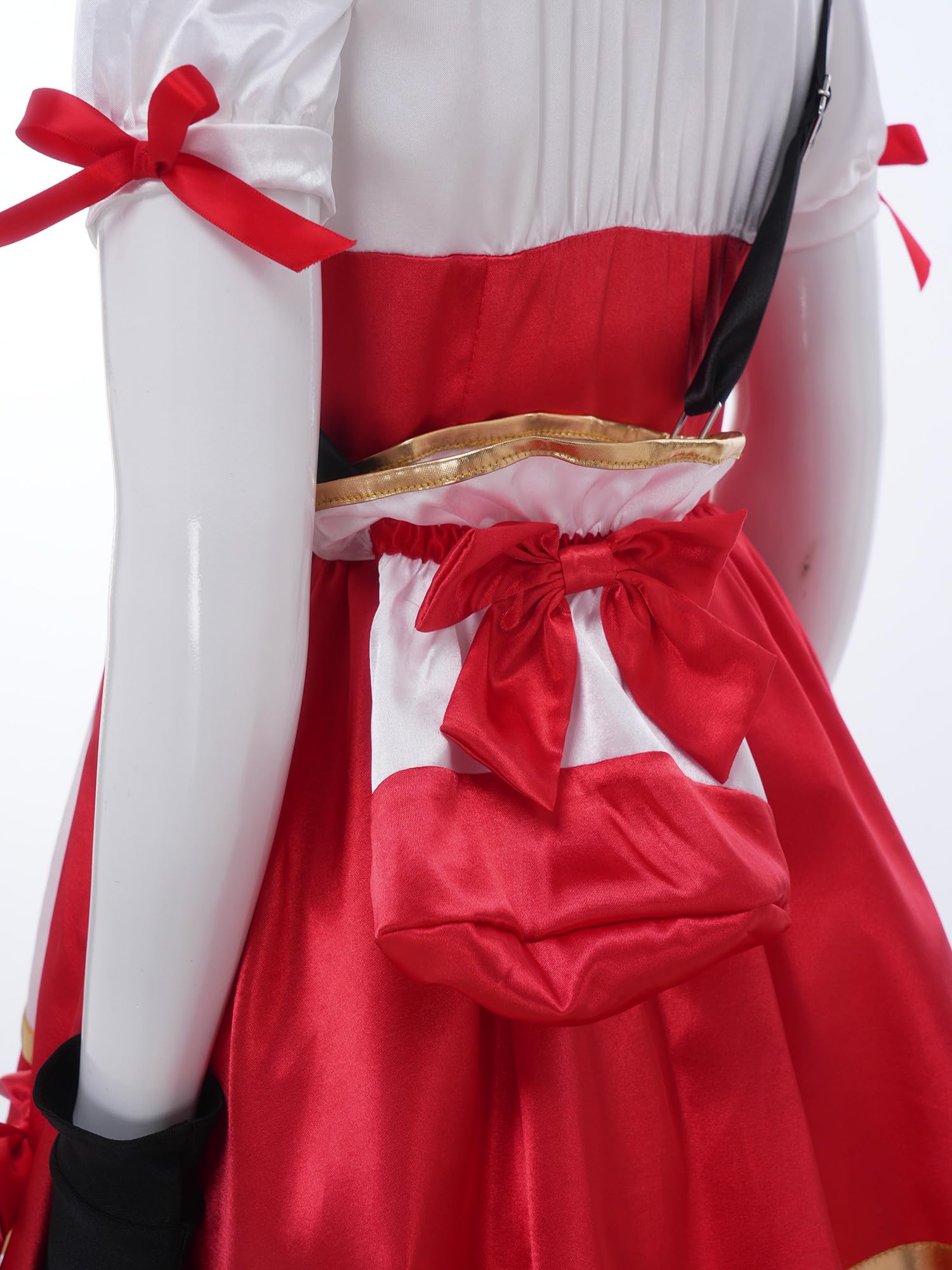 Oyolan Dziecięcy strój cosplay dla dziewczynek zestaw do ubierania się postać gra na części strój tematyczny impreza cosplay na Boże Narodzenie