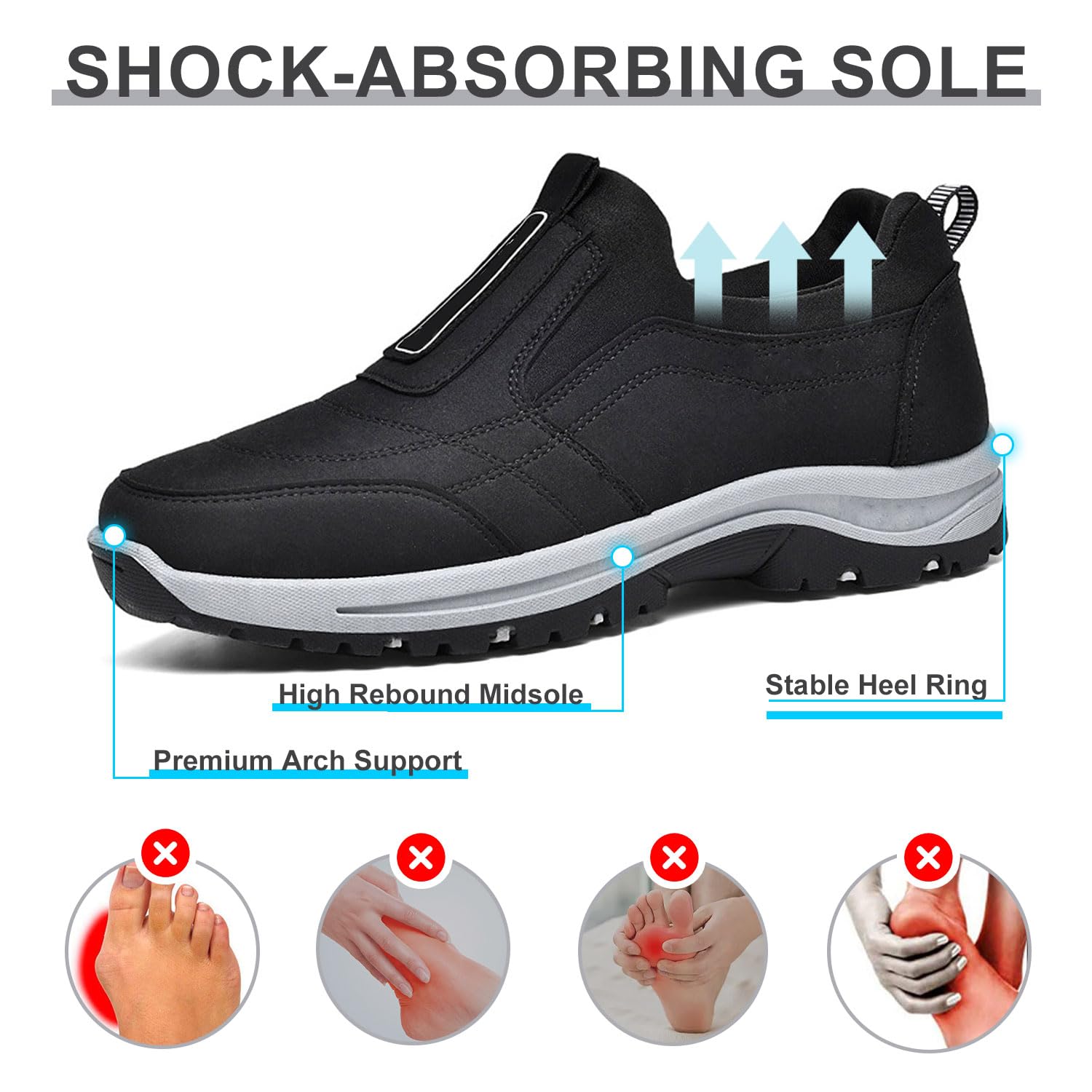 Scarpe da Palestra Uomo Scarpe Ortopediche Donna Scarpe Comode per Camminare Scarpe da Passeggio per Diabetici Scarpe Trekking Uomo Casual Camminate All'aperto,Grigio,42/260mm