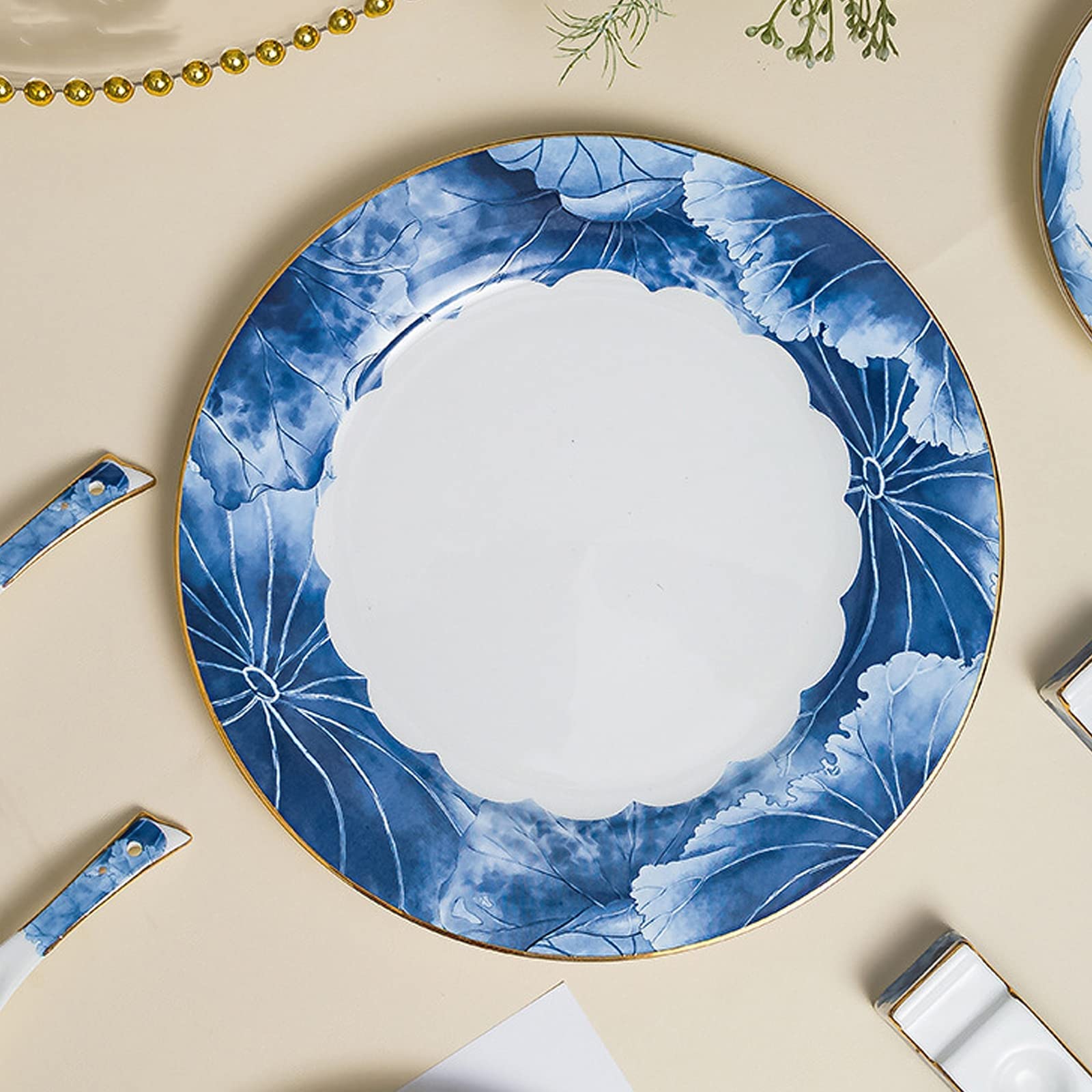 Zestaw Naczyń Ceramicznych W Stylu Retro, Piękny Kolorowy Zestaw Porcelanowy Na Kolację Domową, Wesele, Hotel, Boże Narodzenie, 87 Elementów
