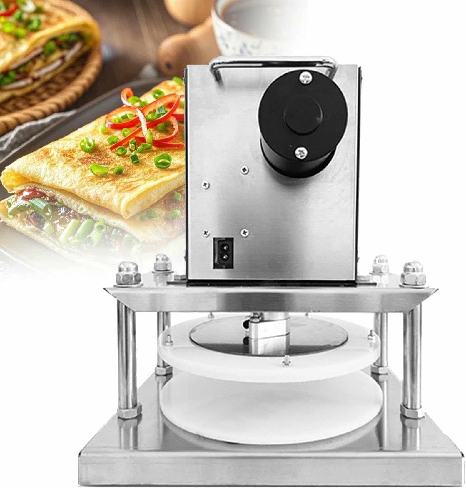 FHRKA Manual Pizza Dough Press Machine,Dough Roller Sheeter, Manual Pizza Dough Press Machine,Commercial Small Dough Pizza Press
