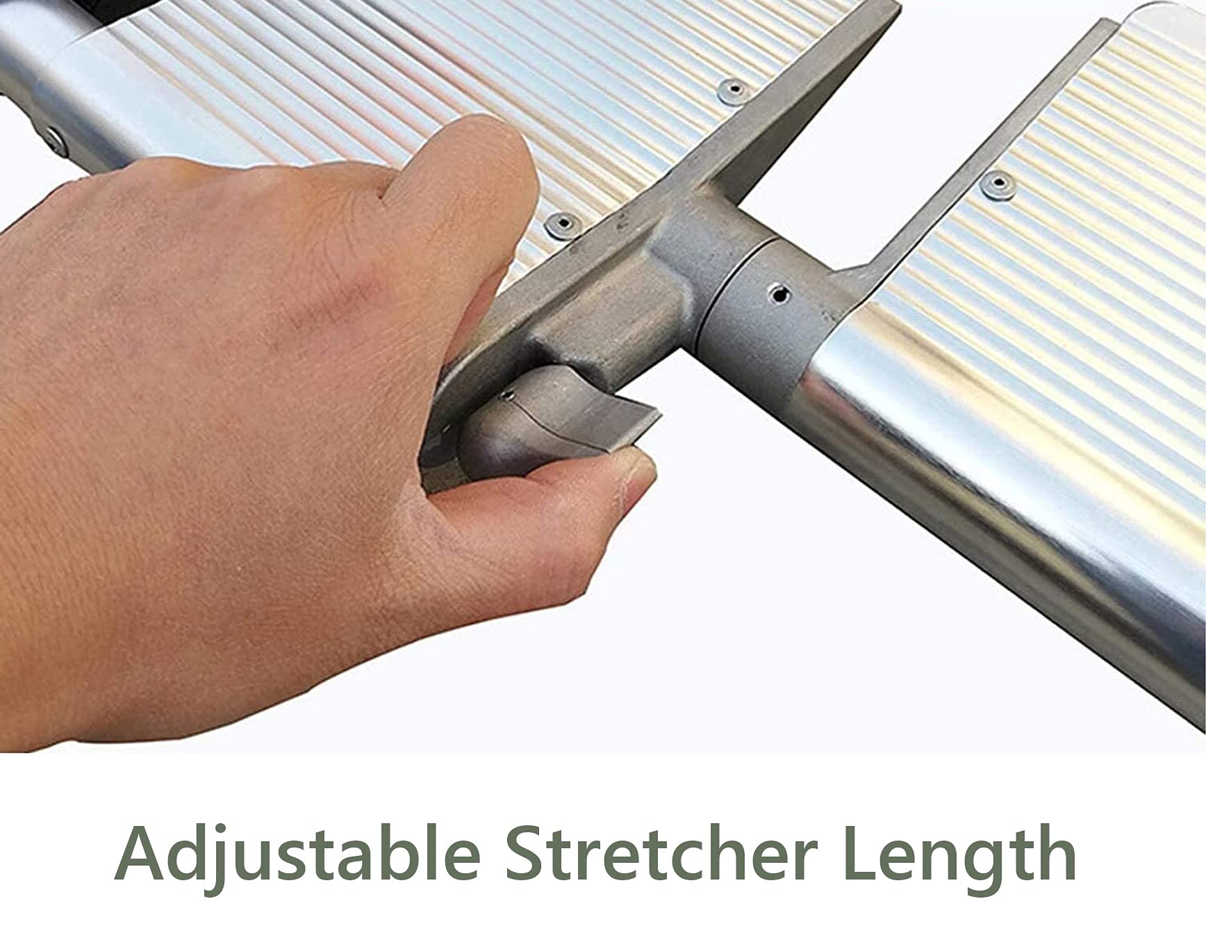 Portable Premiers Soins Brancard, Civière pliable en alliage d'aluminium épaissie, Civière de transport de patient amovible à longueur réglable pour une utilisation hospitalière d'urgence à domicile