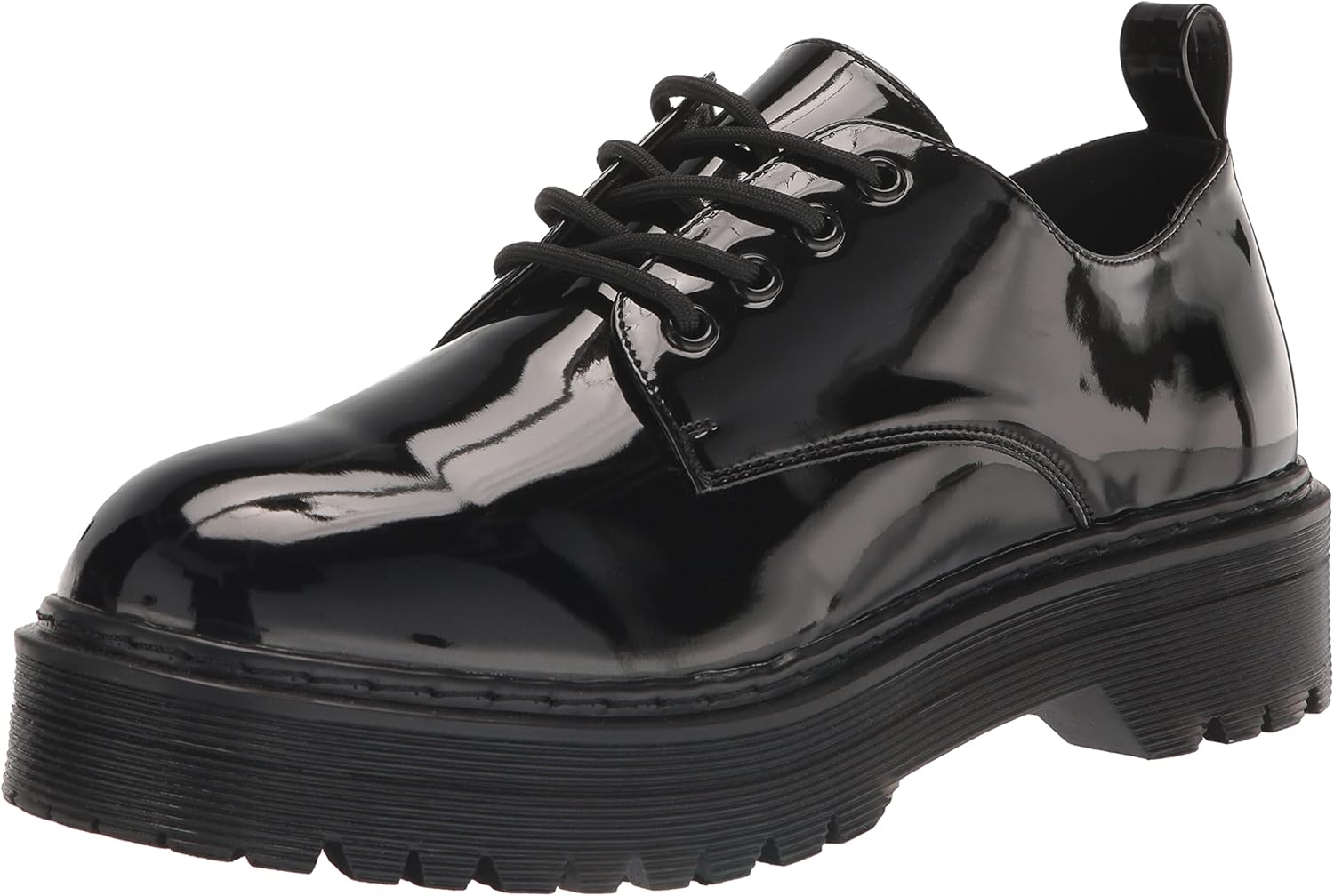 UNIONBAY Women's Mercy Platform, Black Patent, 7.5