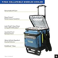 Vista 2 de Titan Deep Freeze 60 (50+10) Can Wheeled Cooler - Collapsible Rolling Cooler with Wheels and All-Terrain Cart