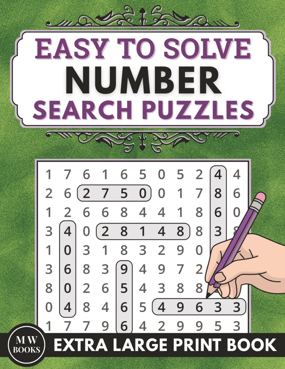 Extra Large Print Number Search for Seniors: Easy to Solve Puzzles for Elderly Adults With Dementia to Support Memory Care