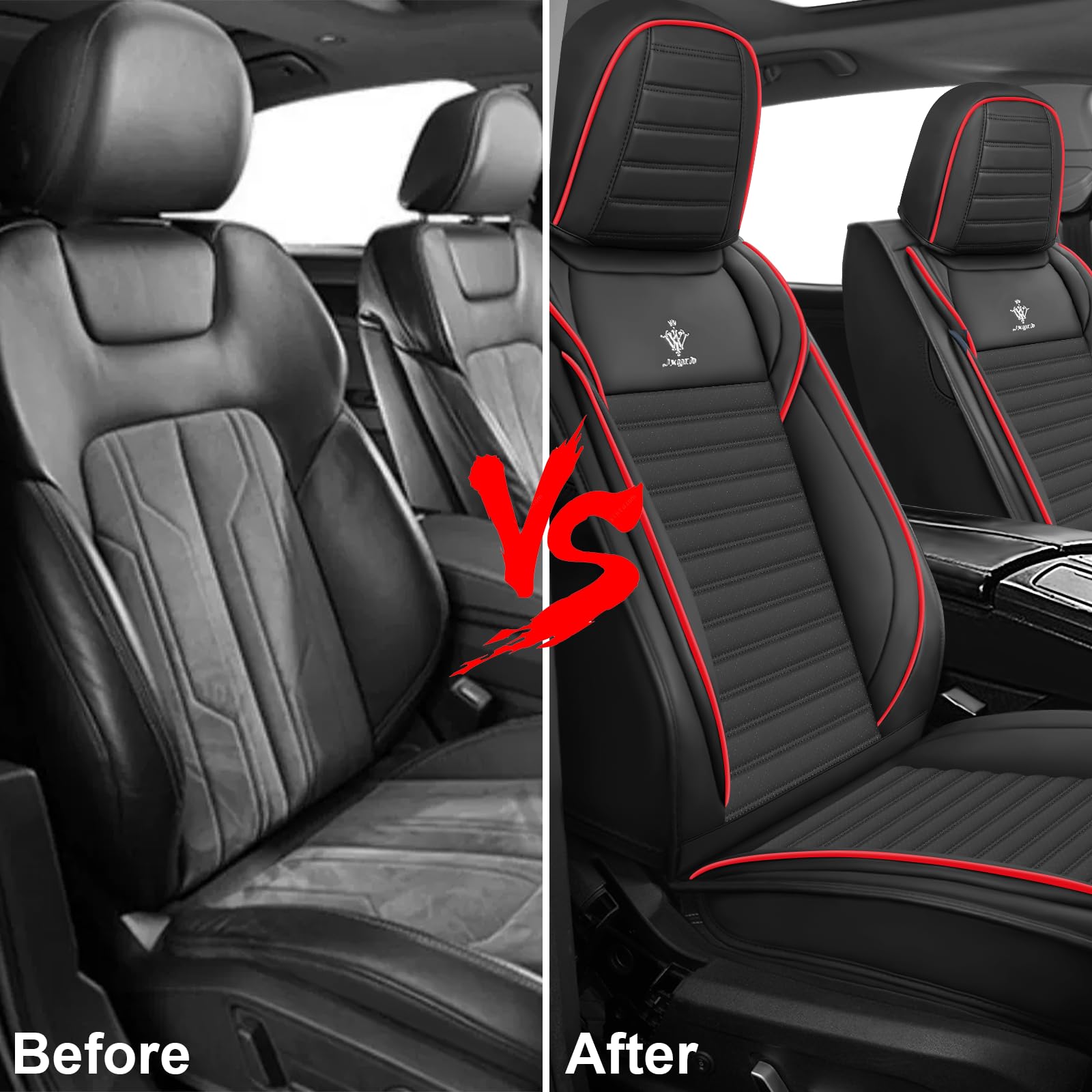 Standard Seat Covers Full Set Set for Toyota Highlander 2001-2025 Full Car Breathable Leather Seat Cover Waterproof Car — view 7