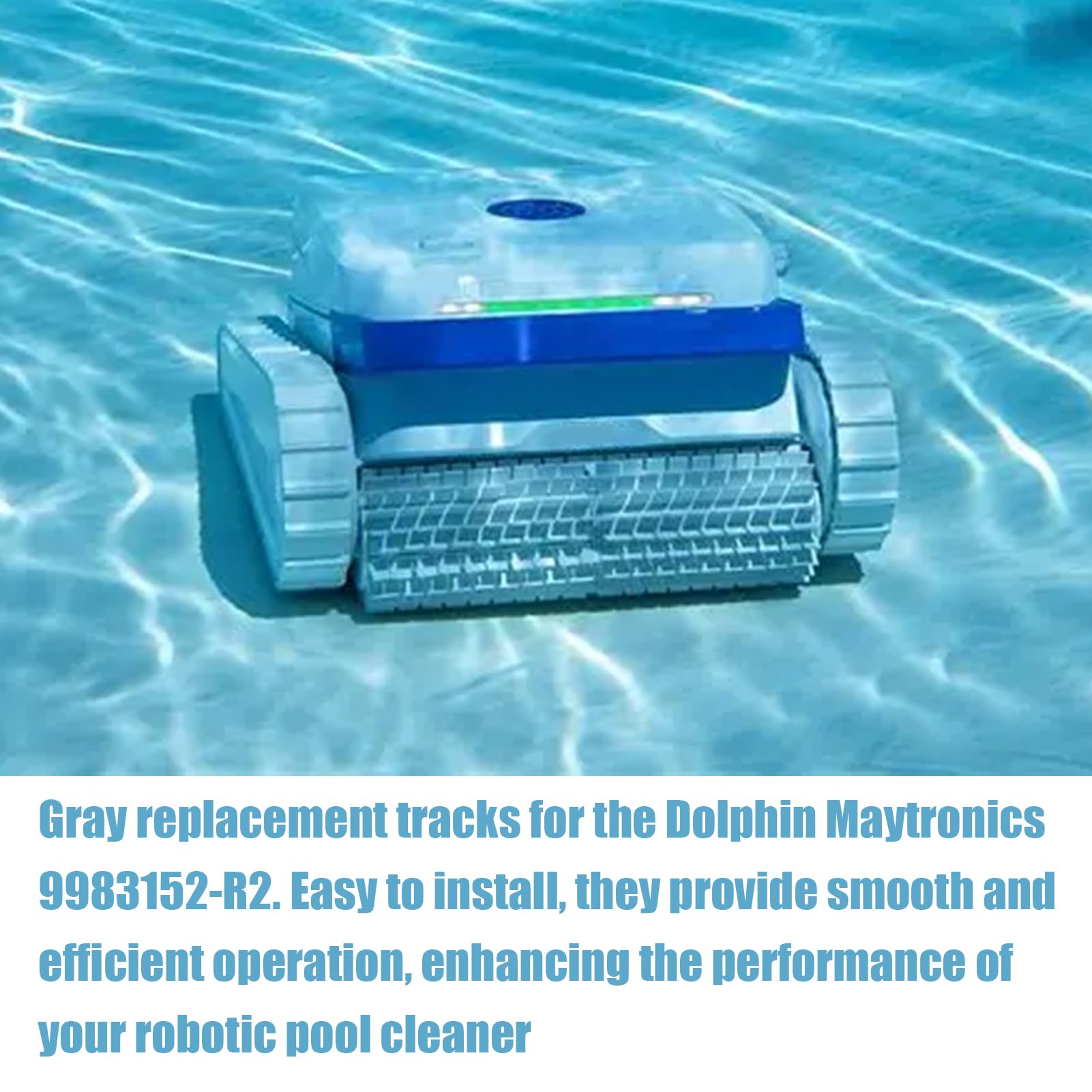 ACAREY 9983152-R2-Schiene für Poolroboter Akku Wand und Boden, Ersatzteile für Maytronics Dolphin, Pool Roboter Zubehör, Poolsauger Riemen, Saugroboter Fließband