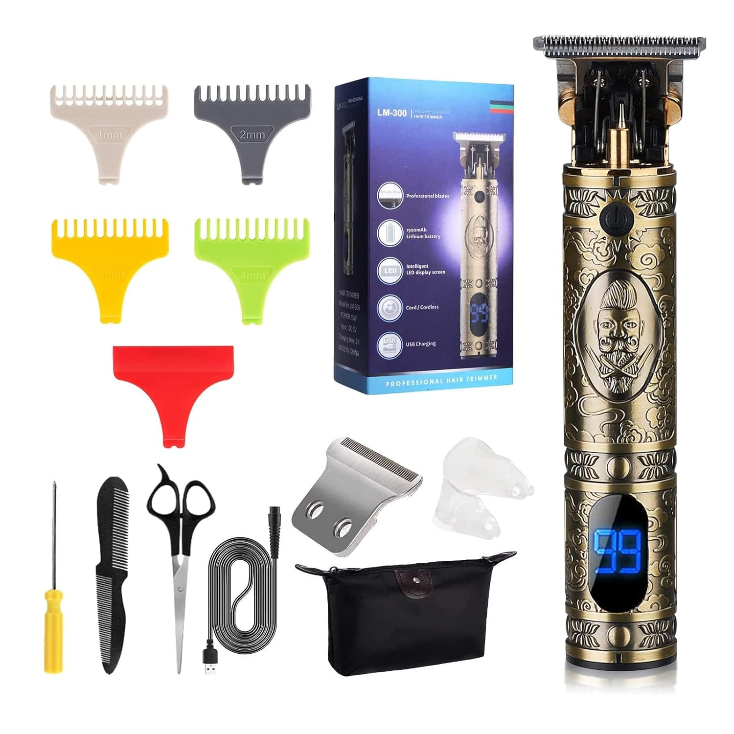 ComfortIBot Professional Hair Trimmer for Men T Blade Trimmer Zero