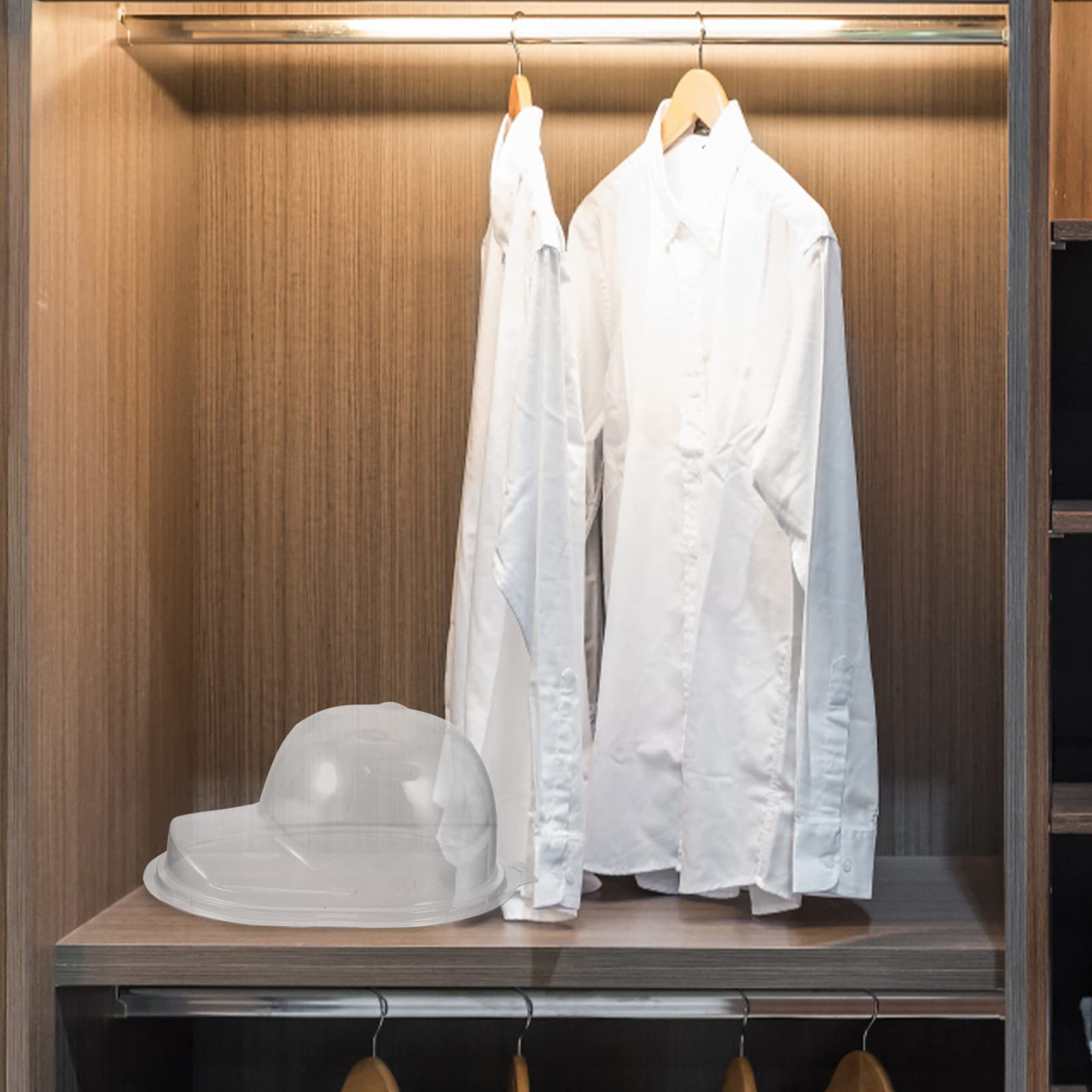 Cabilock 6 Piezas Caja De Almacenaje Percheros Para Gorras De Beisbol Perchero De Muelle De Cúpula Estante Del Sombrero De Vaquero Caso De Sombrero Viajar El Plastico Escritorio Lavadora