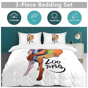 Amazon｜寝具カバーセット ズートピア ニック・ワイルド 3点