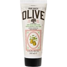 KORRES Pure Greek Olive Body Cream, Honey Pear, 6.76 Fl Oz | With Cretan Olive Oil, Olive Leaf Extract, Almond Oil & Shea Butter; fast-absorbing formula, 6.76 Fl Oz.