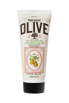 KORRES Pure Greek Olive Body Cream, Honey Pear, 6.76 Fl Oz | With Cretan Olive Oil, Olive Leaf Extract, Almond Oil & Shea Butter; fast-absorbing formula, 6.76 Fl Oz.