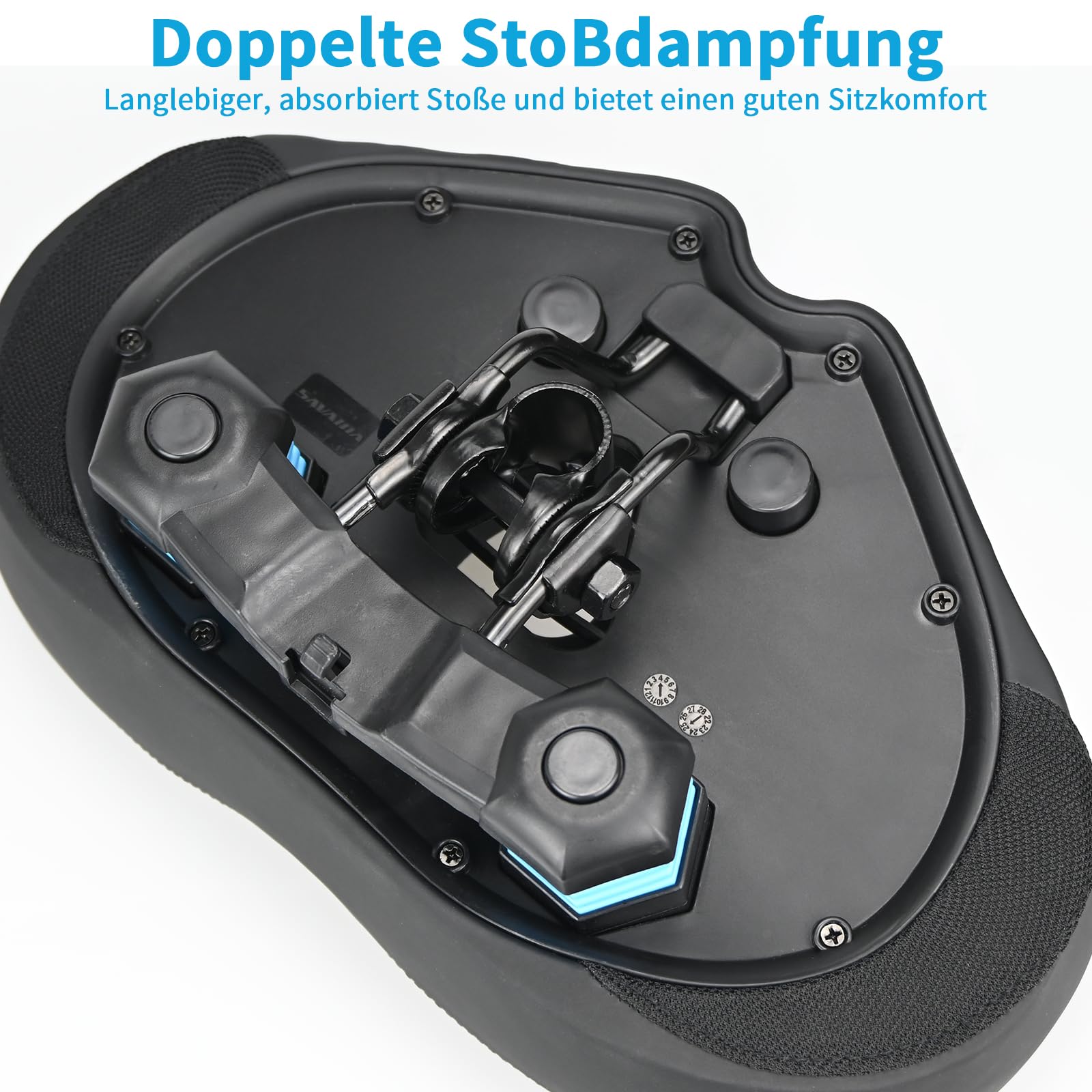 KOOOGEAR Sella per bicicletta da uomo e da donna, comoda, extra larga, traspirante, ergonomica, universale, ricambio per mountain bike, bici da città, Ebike, cyclette
