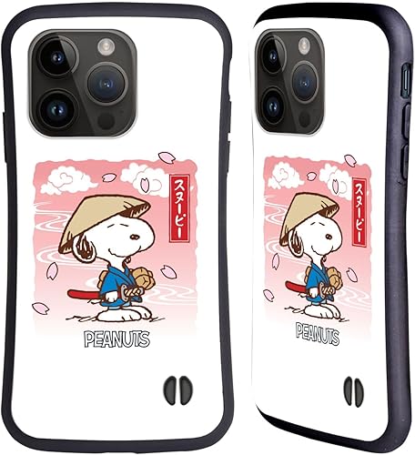 Head Case Designs Funda híbrida con licencia oficial de Peanuts Samurai Oriental Snoopy compatible con Apple iPhone 15 Pro
