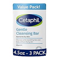 Vista 10 de Cetaphil - Barra de limpieza suave, 4.5 onzas (paquete de 6), barra de limpieza nutritiva para pieles secas y sensibles, no comedogénica