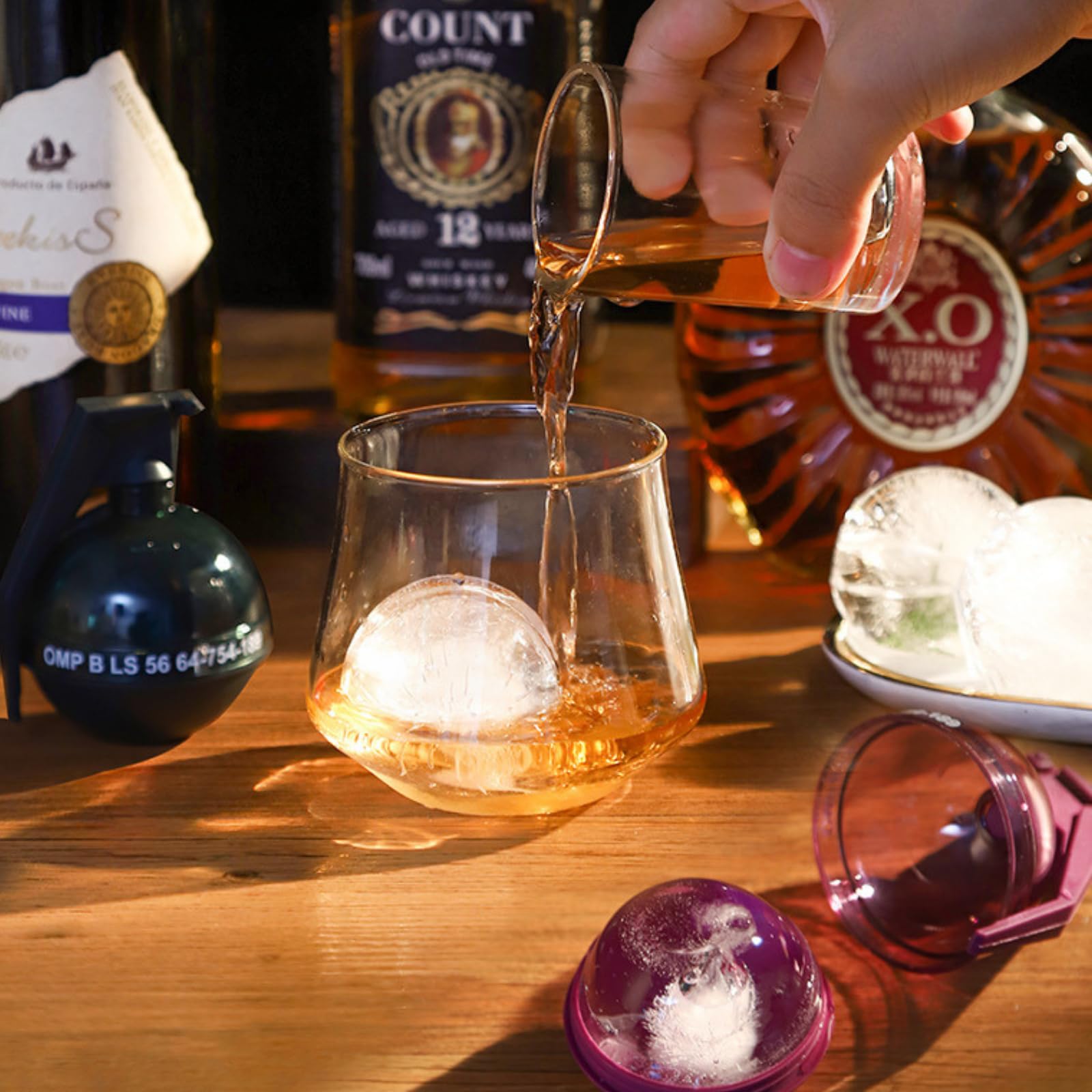 Bac Glacon Bebe 2 Moules à Glaçons En Silicone Avec Couvercle Format Carr Grand Pour Cocktails C 275550