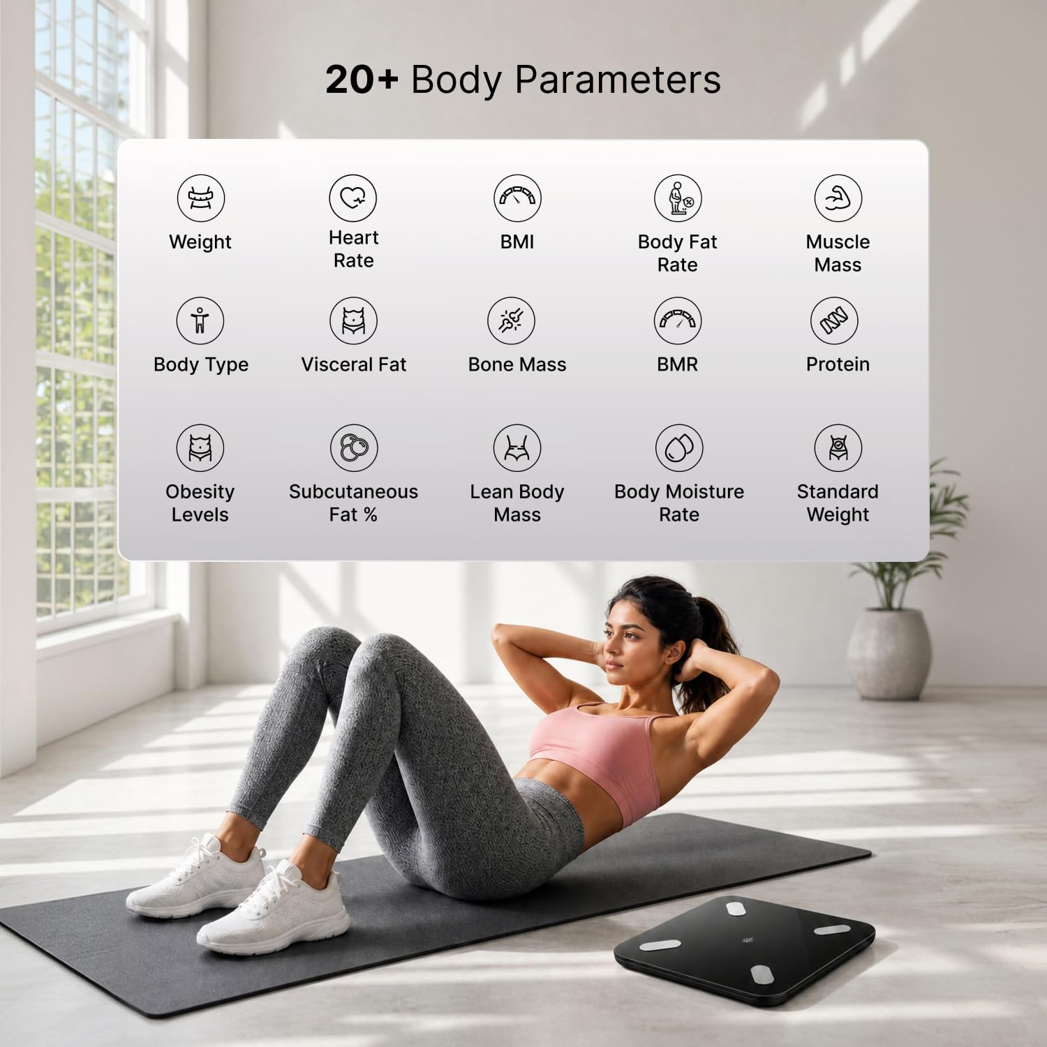 Cult Smart Body Fat Scale, US FDA Approved, 20+ Parameters, BMI, 10 members, Bluetooth Weight Machine, Body Fat Analyzer, LED Display. 2