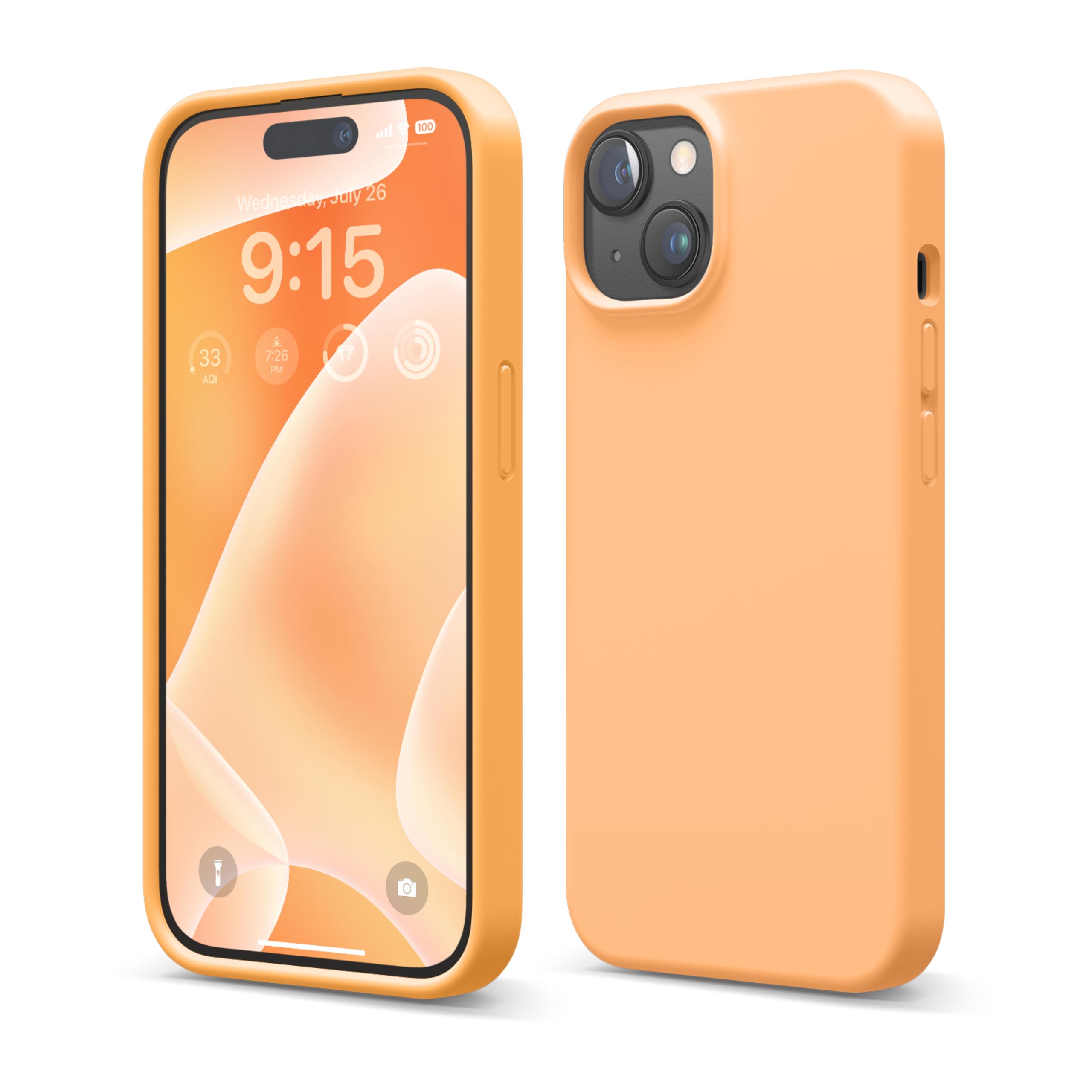 elago Compatible with iPhone 15 Case, Liquid Silicone Case, Full Body Protective Cover, Shockproof, Slim Design, Anti-Scratch Soft Microfiber Lining,
