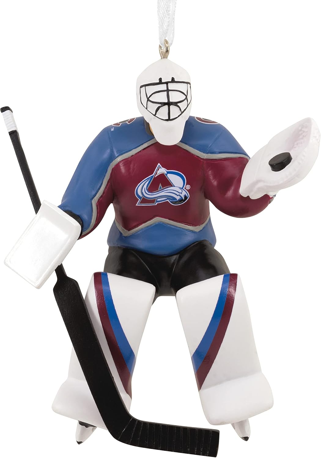 Hallmark NHL Colorado Avalanche Goalie Christmas Ornament, 0001OSL1747