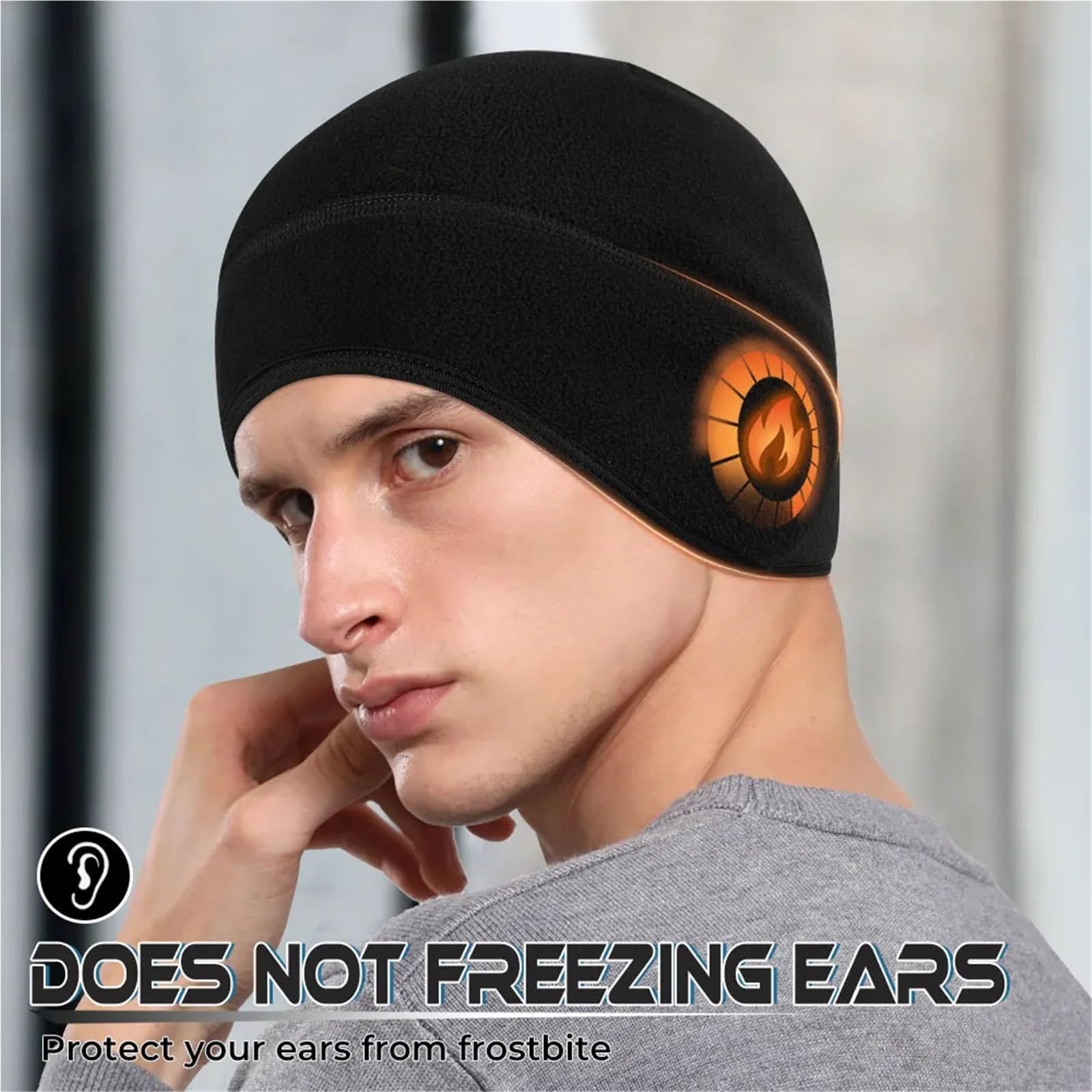 2 pezzi cappelli invernali berretti da corsa termici copertura scaldino for le orecchie sport sci snowboard escursionismo ciclismo berretto morbido antivento uomo donna per Ciclismo(Green)