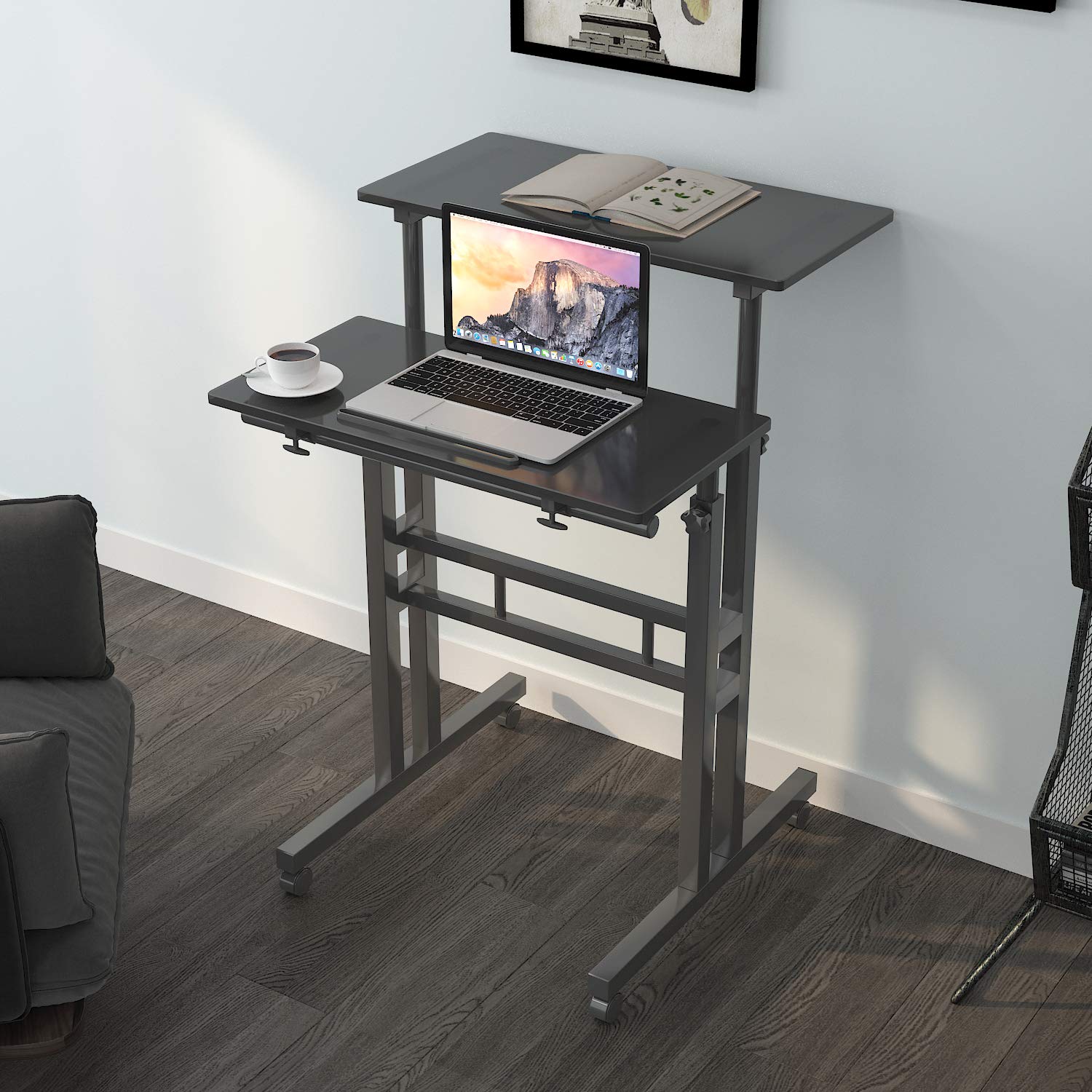 Escritorio Portátil Con Ruedas En Altura Ajustable En ángulo - Escritorio Móvil Para Leer Y Escribir - Mesa Portátil Plegable - Ideal Para Uso Doméstico Y En La Oficina